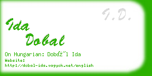 ida dobal business card